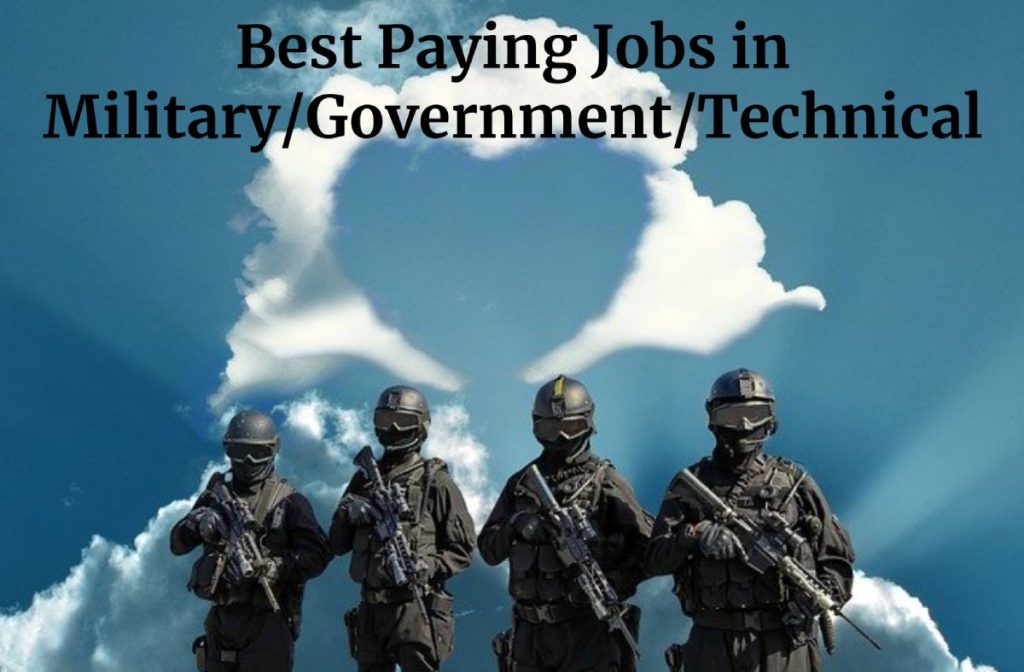 Best Paying Jobs in Military/Government/Technical